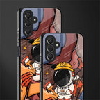 lil spaceman back phone cover | glass case for samsun galaxy a24 4g