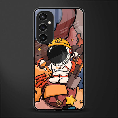 lil spaceman back phone cover | glass case for samsung galaxy s23 fe 5g