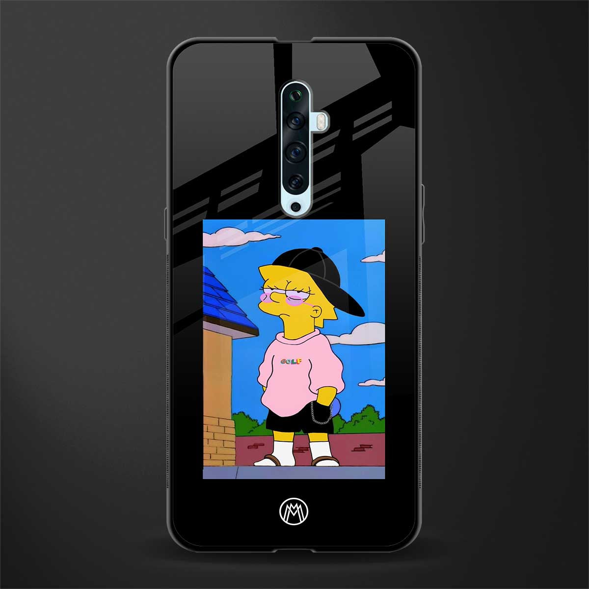 lisa simpson glass case for oppo reno 2z image