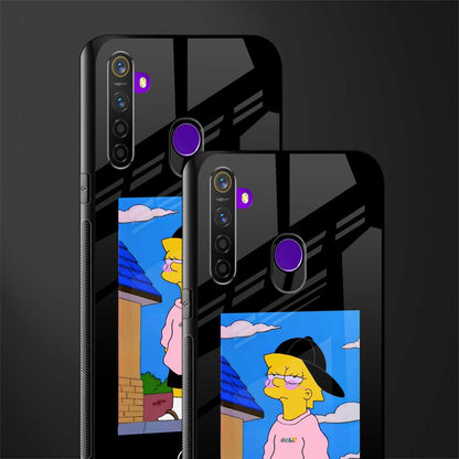 lisa simpson glass case for realme 5i image-2