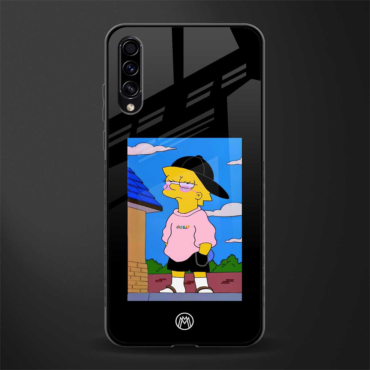 lisa simpson glass case for samsung galaxy a50s image