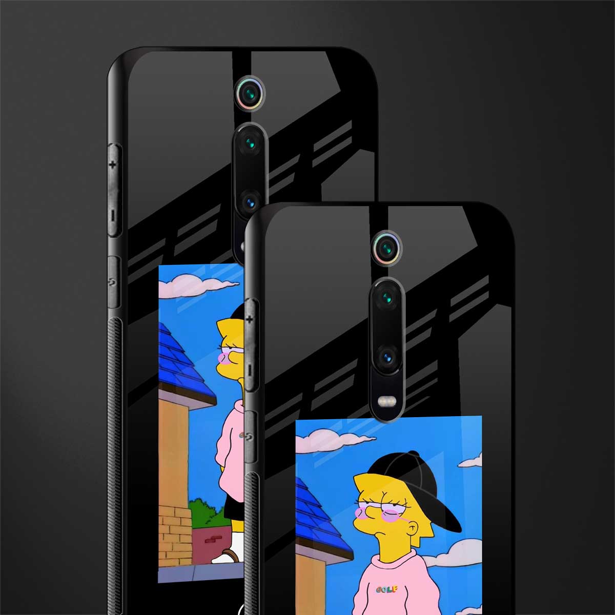 lisa simpson glass case for redmi k20 image-2