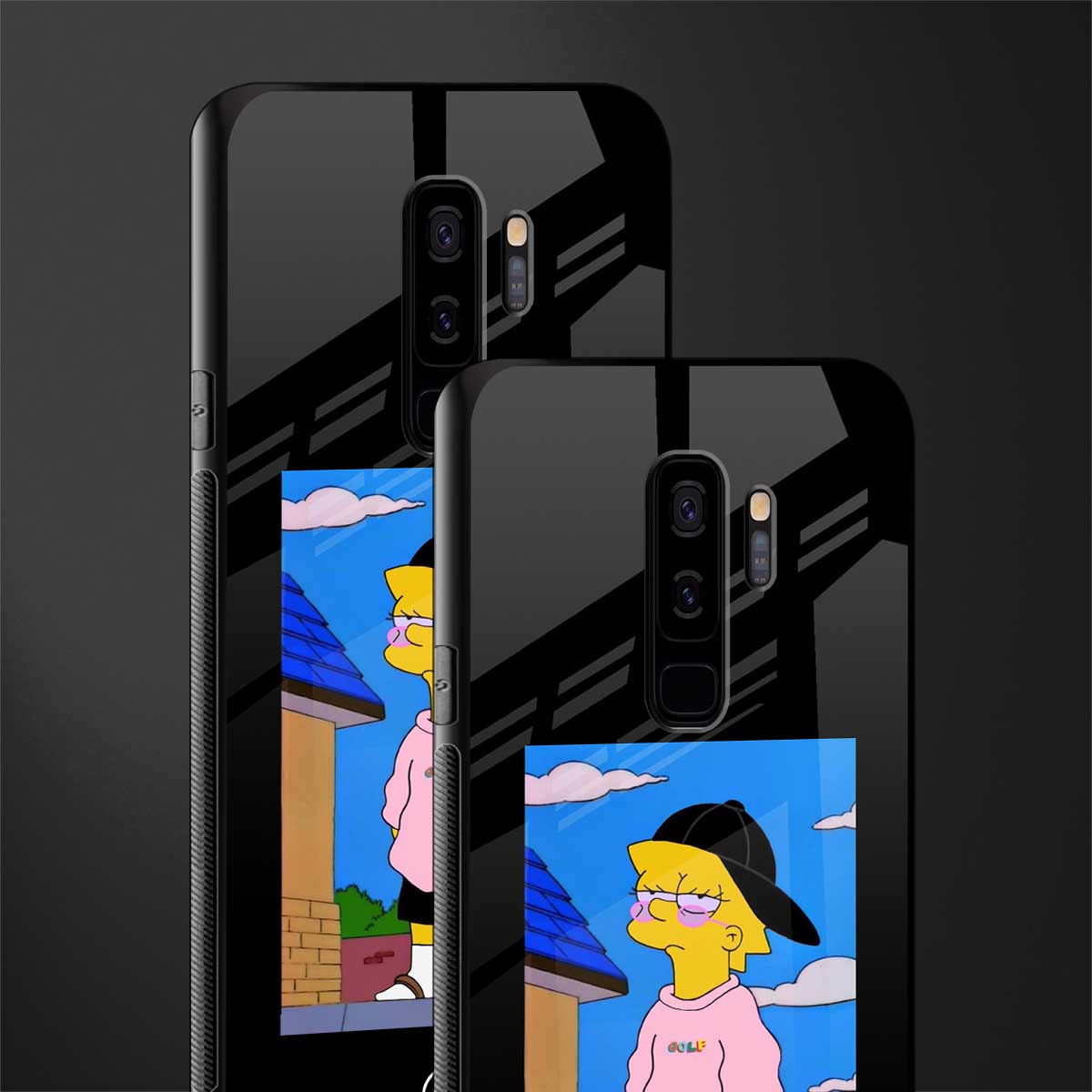 lisa simpson glass case for samsung galaxy s9 plus image-2