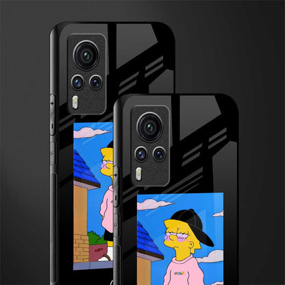 lisa simpson glass case for vivo x60 pro image-2