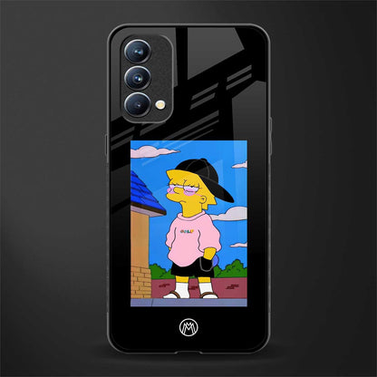 lisa simpson glass case for oppo f19 image