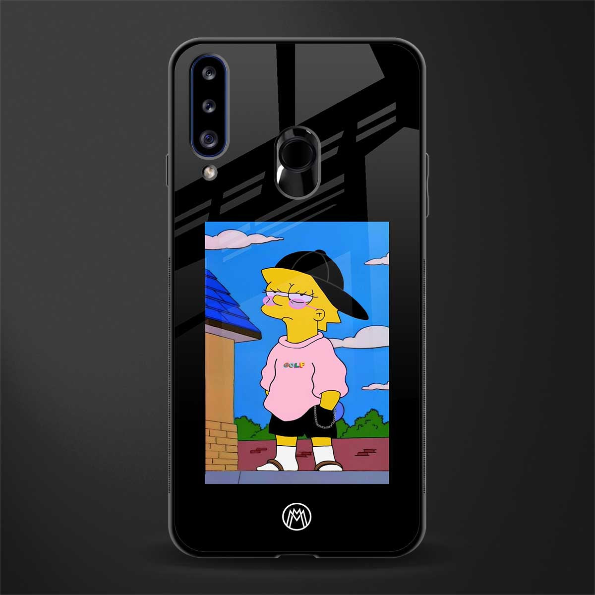 lisa simpson glass case for samsung galaxy a20s image