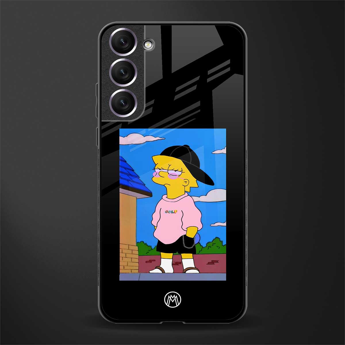 lisa simpson glass case for samsung galaxy s21 plus image