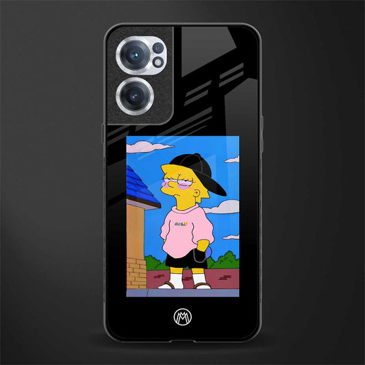 lisa simpson glass case for oneplus nord ce 2 5g image