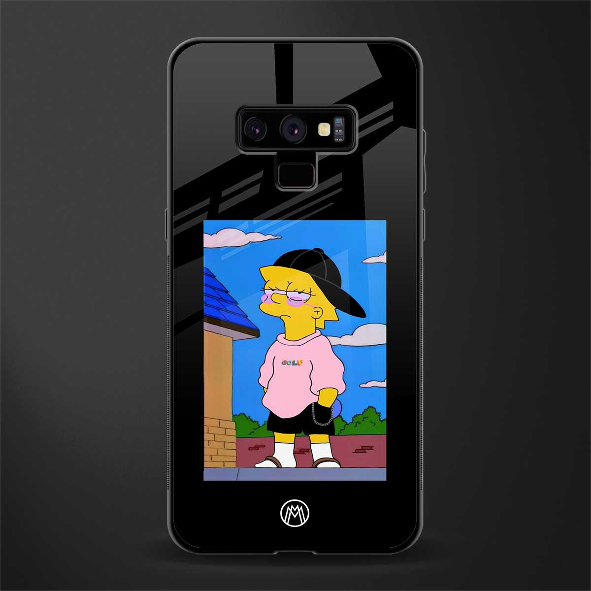 lisa simpson glass case for samsung galaxy note 9 image