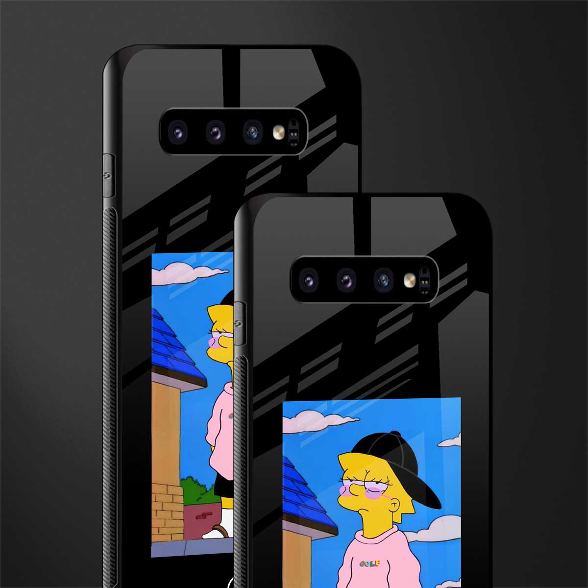 lisa simpson glass case for samsung galaxy s10 plus image-2