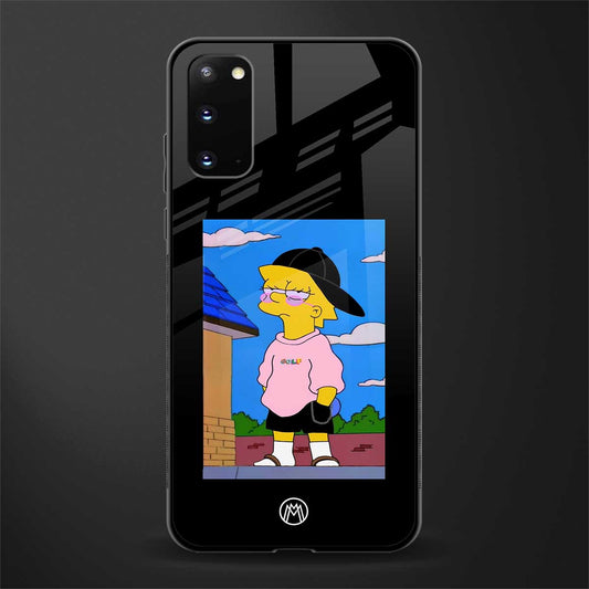 lisa simpson glass case for samsung galaxy s20 image