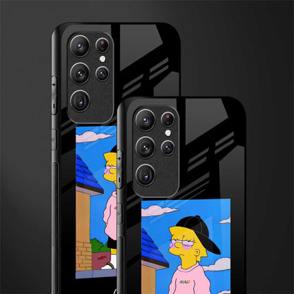 lisa simpson glass case for samsung galaxy s22 ultra 5g image-2