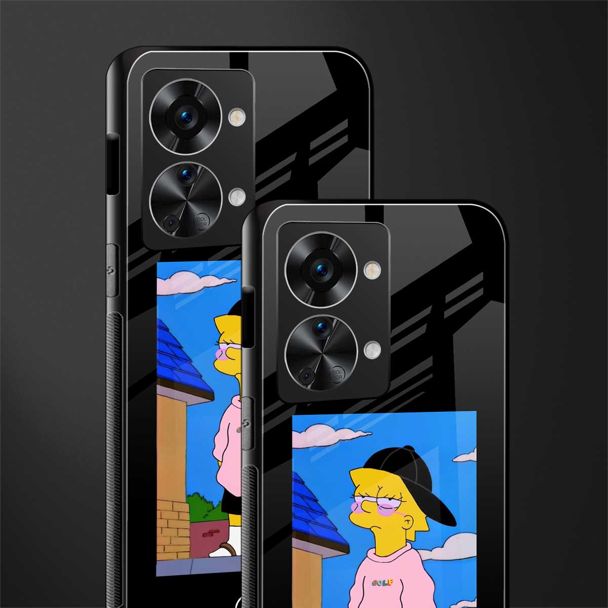 lisa simpson glass case for phone case | glass case for oneplus nord 2t 5g