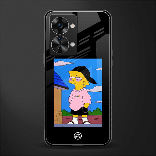 lisa simpson glass case for phone case | glass case for oneplus nord 2t 5g