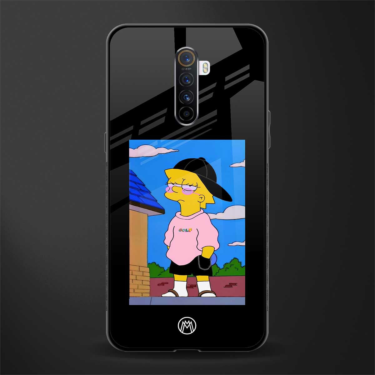 lisa simpson glass case for realme x2 pro image