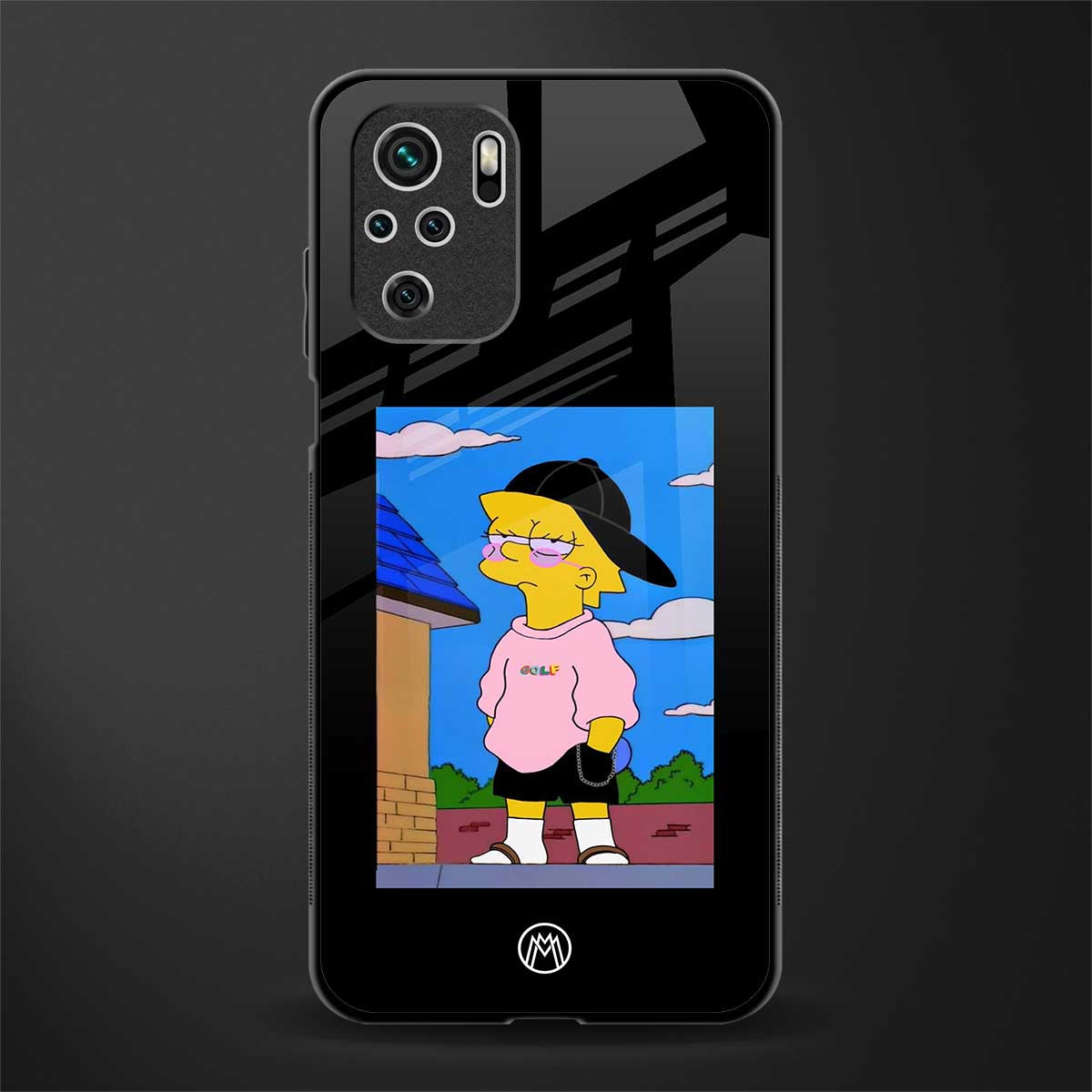 lisa simpson glass case for redmi note 10s image