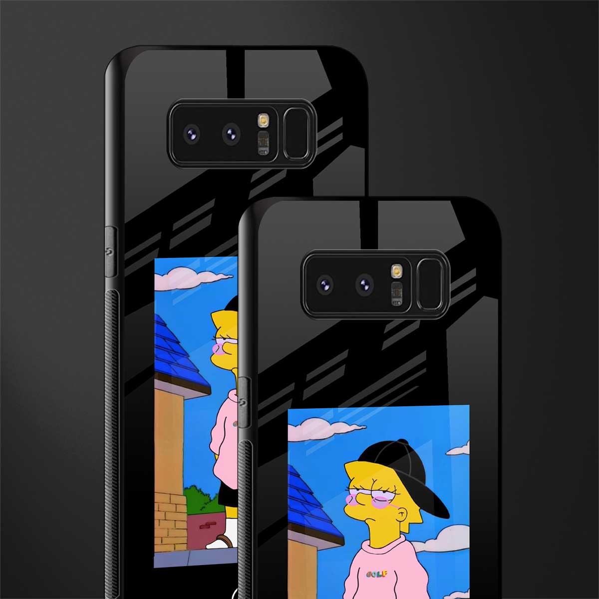 lisa simpson glass case for samsung galaxy note 8 image-2