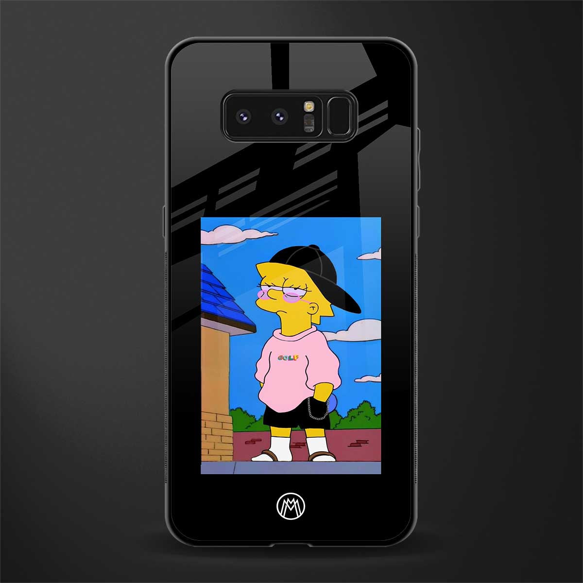 lisa simpson glass case for samsung galaxy note 8 image