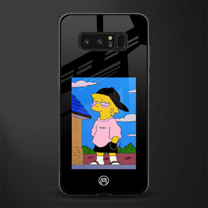 lisa simpson glass case for samsung galaxy note 8 image