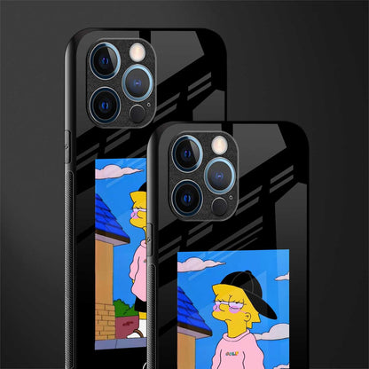 lisa simpson glass case for iphone 12 pro image-2