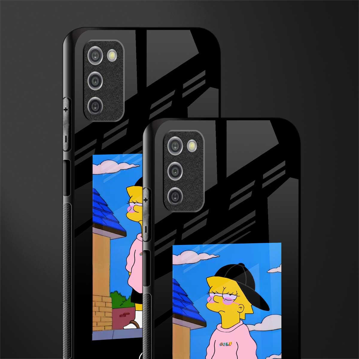lisa simpson glass case for samsung galaxy a03s image-2