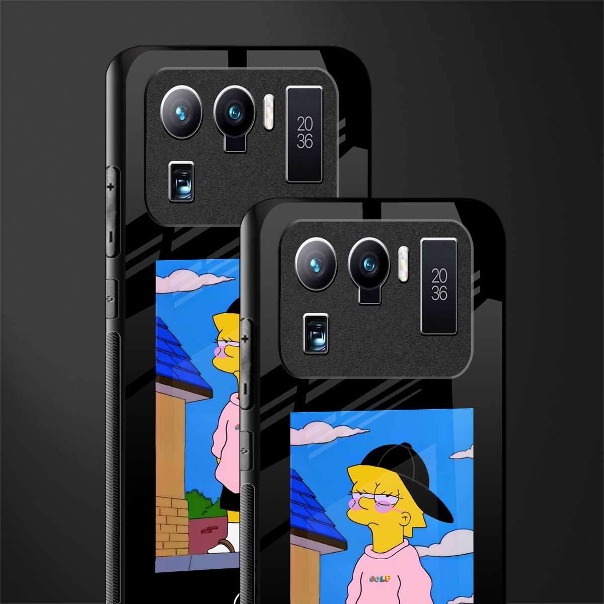 lisa simpson glass case for mi 11 ultra 5g image-2