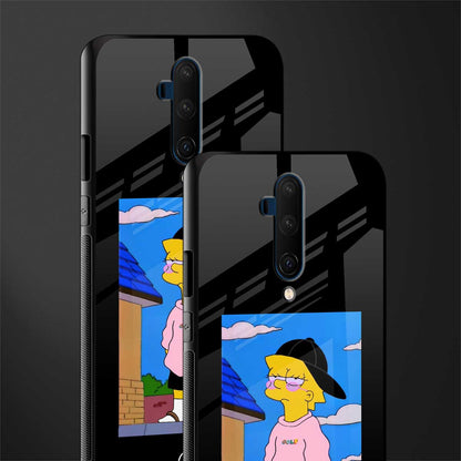 lisa simpson glass case for oneplus 7t pro image-2