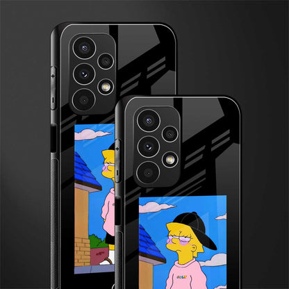 lisa simpson back phone cover | glass case for samsung galaxy a13 4g