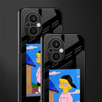 lisa simpson back phone cover | glass case for oppo f21 pro 5g