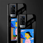 lisa simpson glass case for vivo x60 image-2