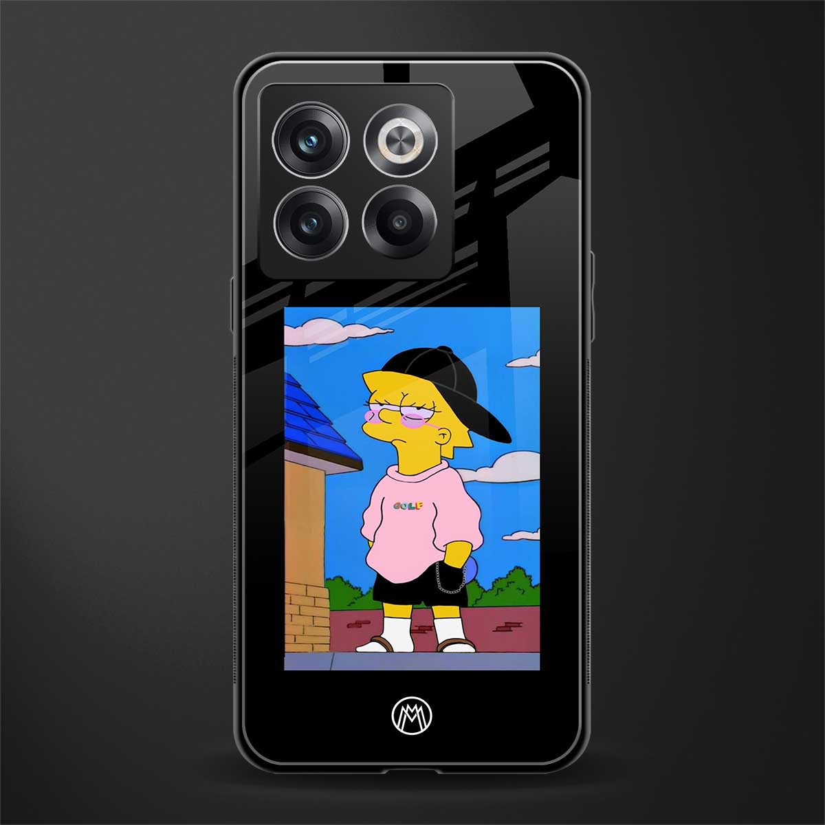 lisa simpson back phone cover | glass case for oneplus 10t