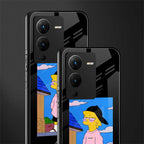 lisa simpson back phone cover | glass case for vivo v25 pro 5g