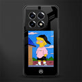 lisa simpson back phone cover | glass case for oneplus 11