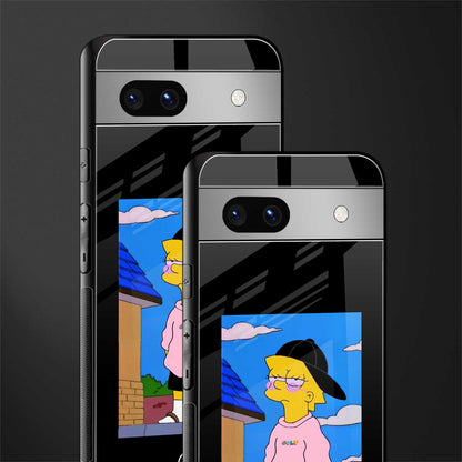 lisa simpson back phone cover | glass case for Google Pixel 7A