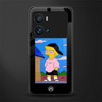 lisa simpson back phone cover | glass case for iQOO 9 Pro