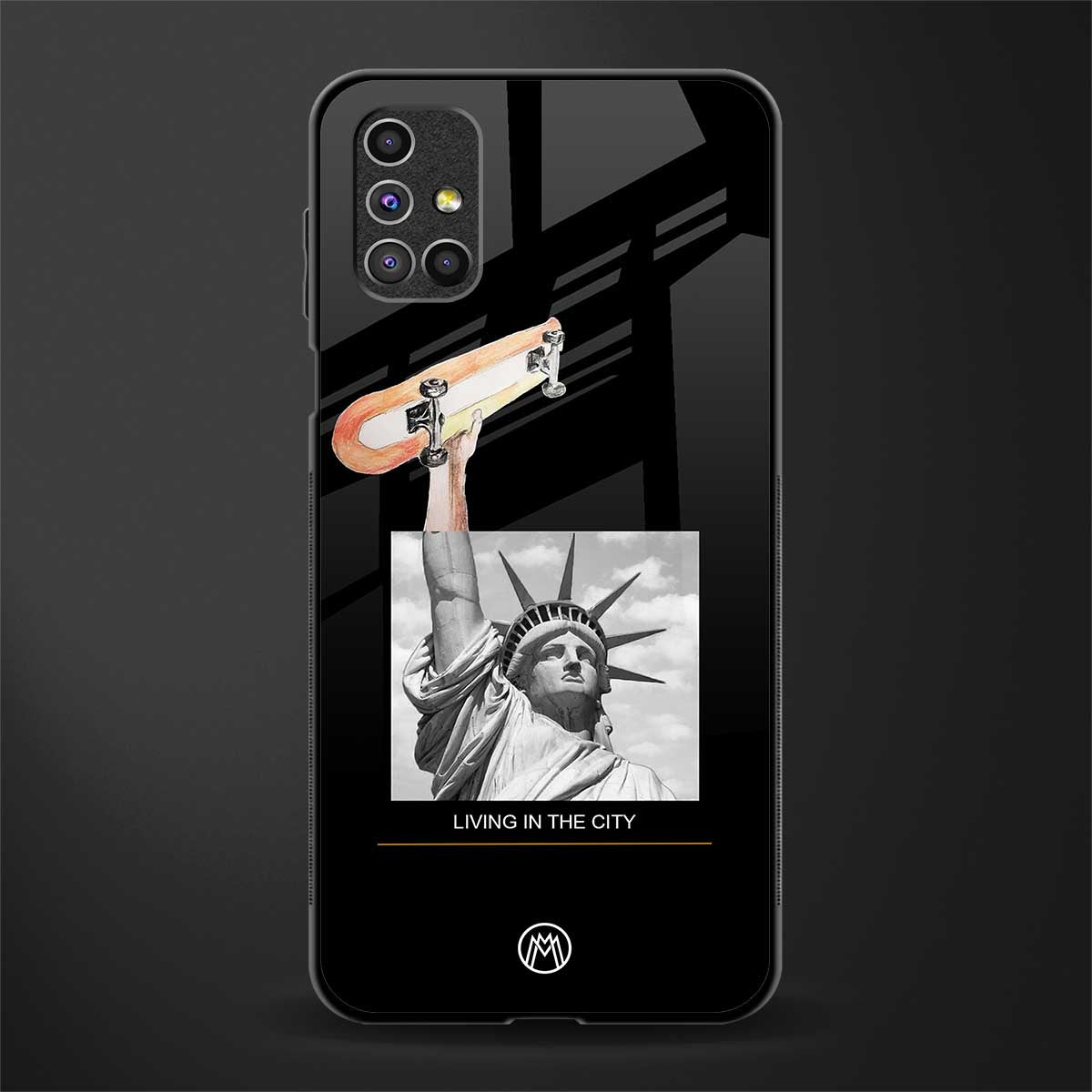 living in the city glass case for samsung galaxy m31s image