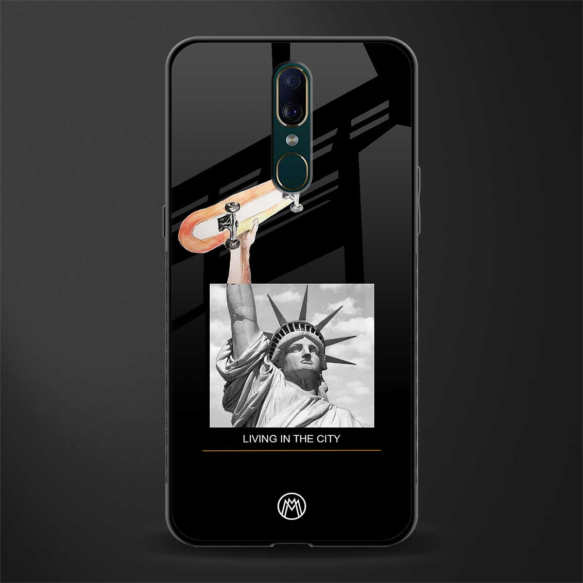 living in the city glass case for oppo a9 image