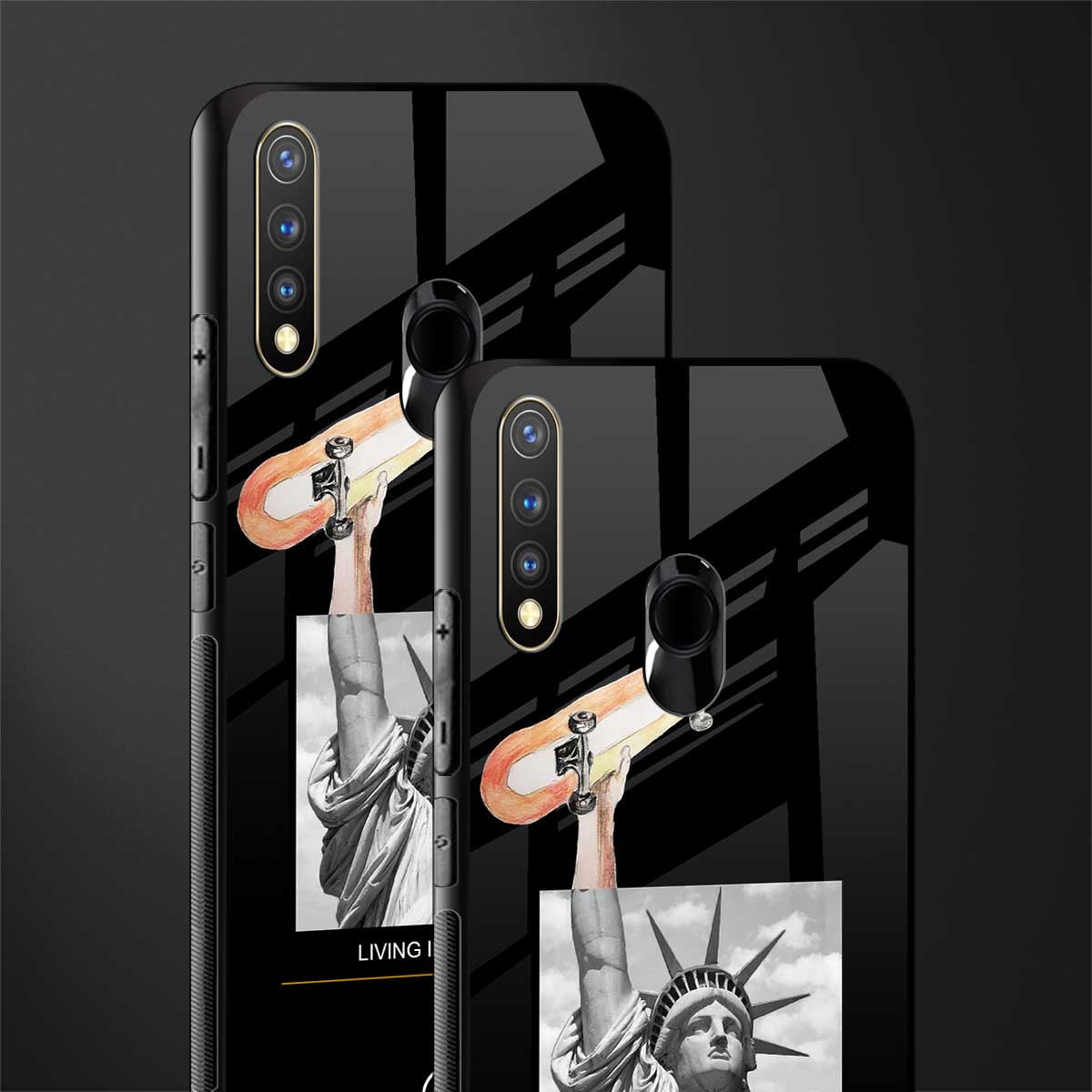 living in the city glass case for vivo y19 image-2