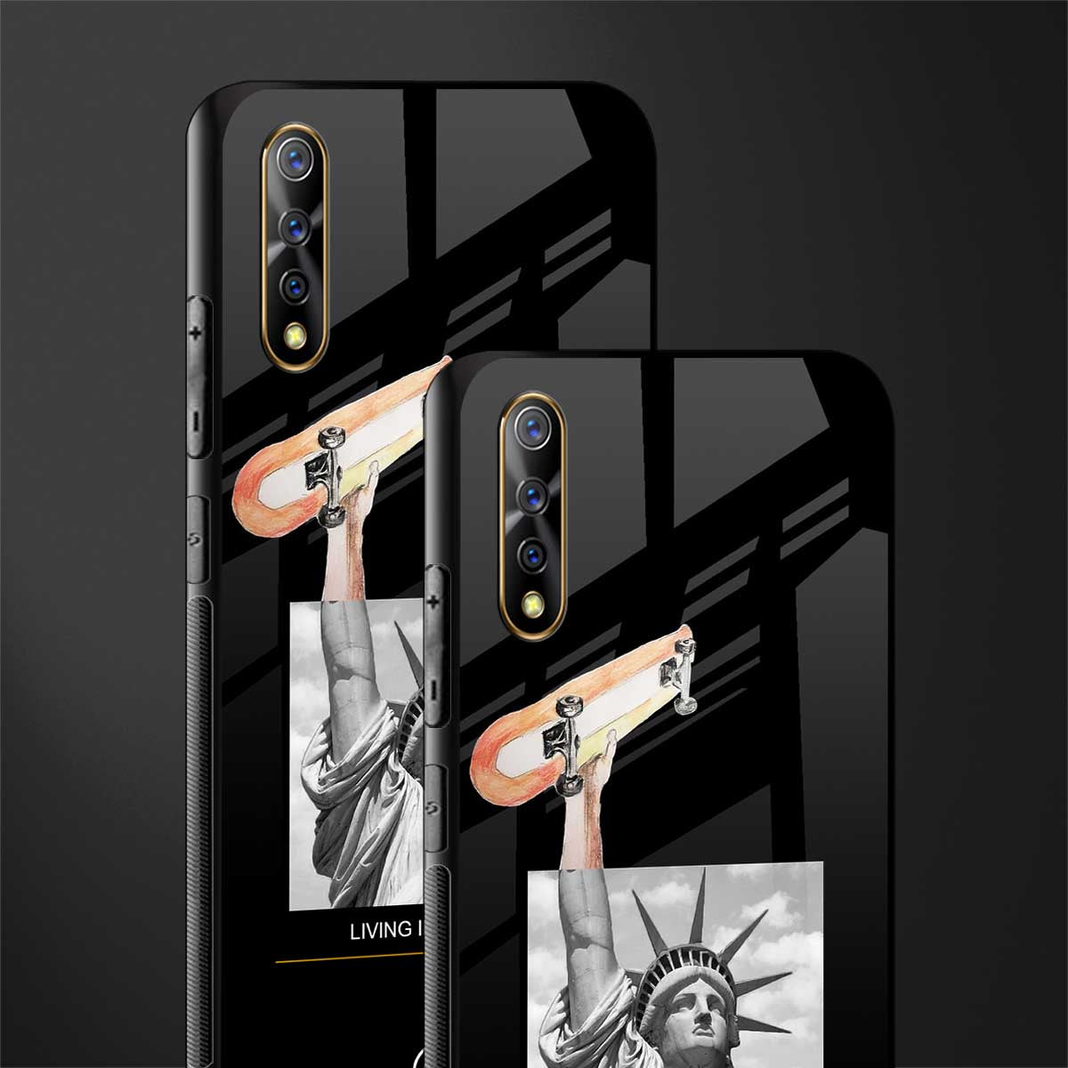 living in the city glass case for vivo z1x image-2
