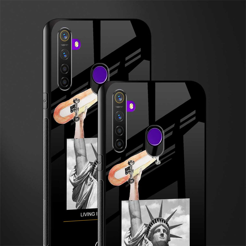 living in the city glass case for realme 5 pro image-2