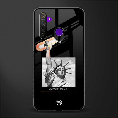 living in the city glass case for realme 5s image