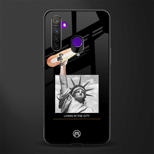 living in the city glass case for realme 5s image