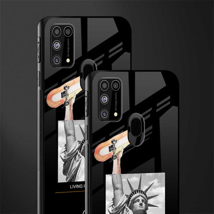 living in the city glass case for samsung galaxy m31 prime edition image-2