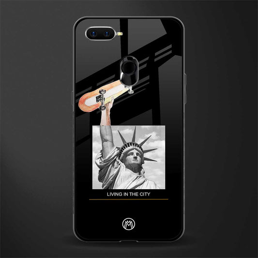 living in the city glass case for oppo a5s image
