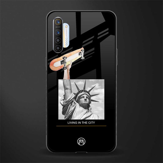 living in the city glass case for realme x2 image