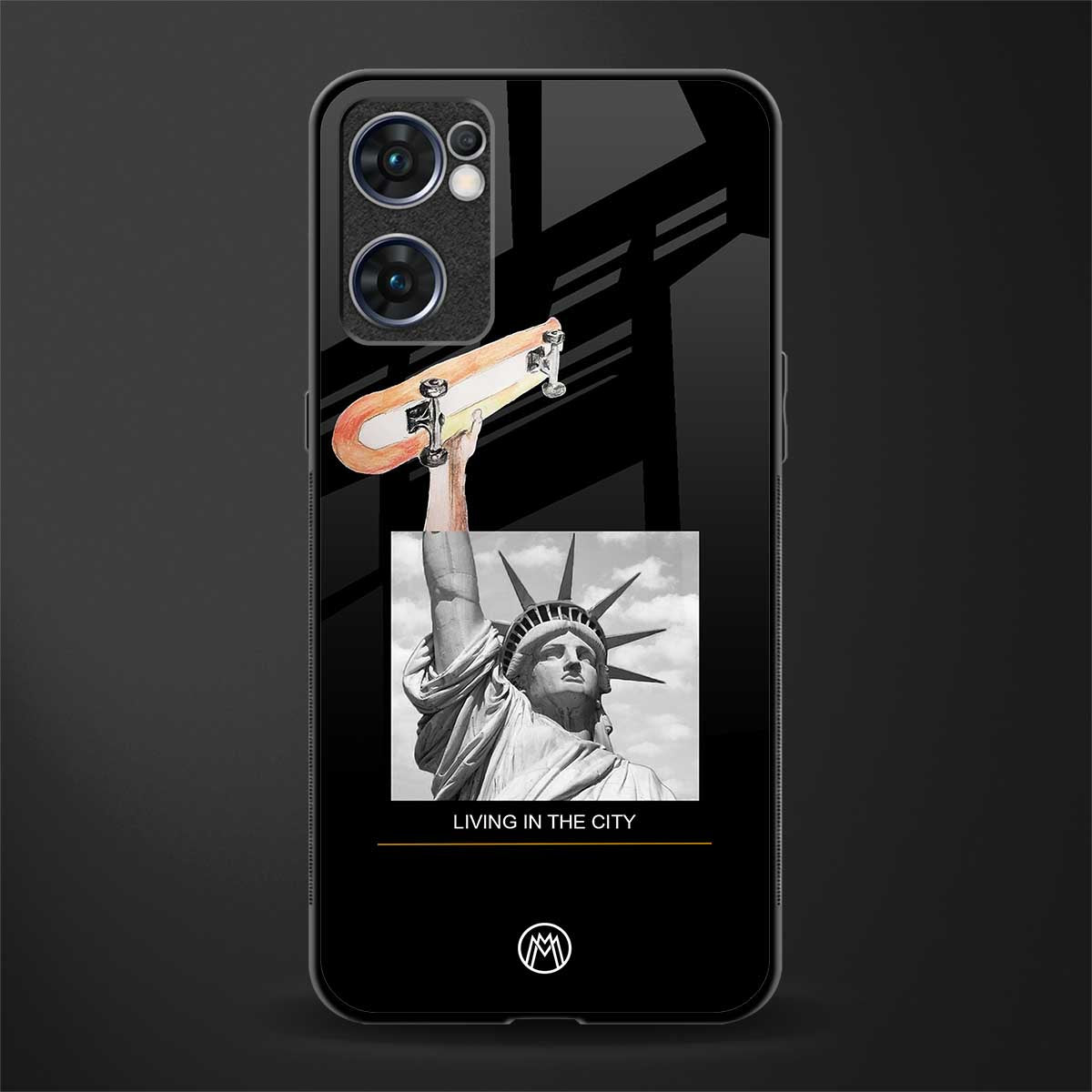 living in the city glass case for oppo reno7 5g image