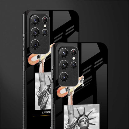 living in the city glass case for samsung galaxy s21 ultra image-2