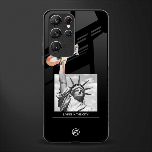 living in the city glass case for samsung galaxy s22 ultra 5g image