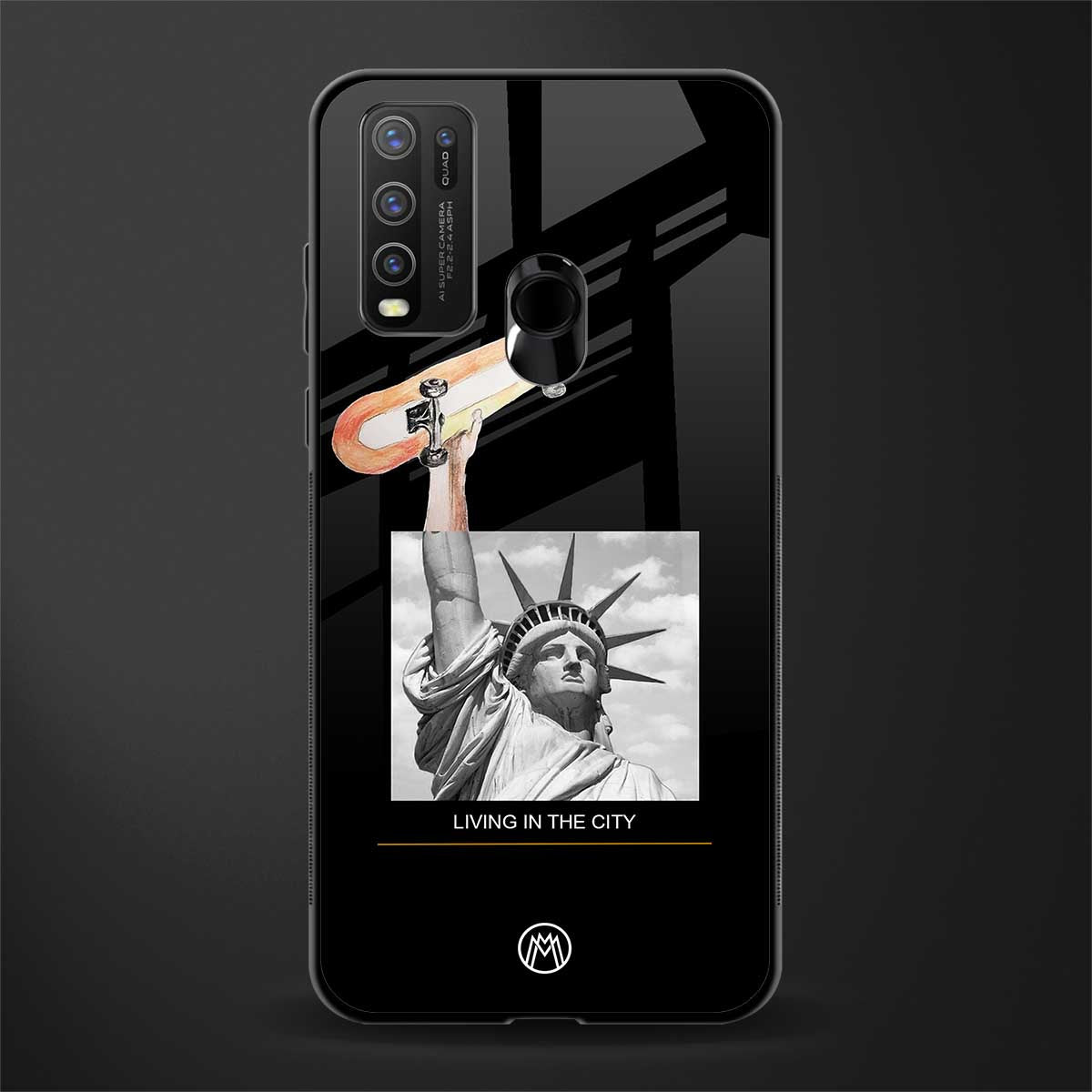 living in the city glass case for vivo y50 image
