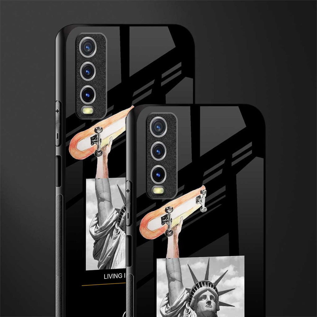 living in the city glass case for vivo y20i vivo y20t image-2